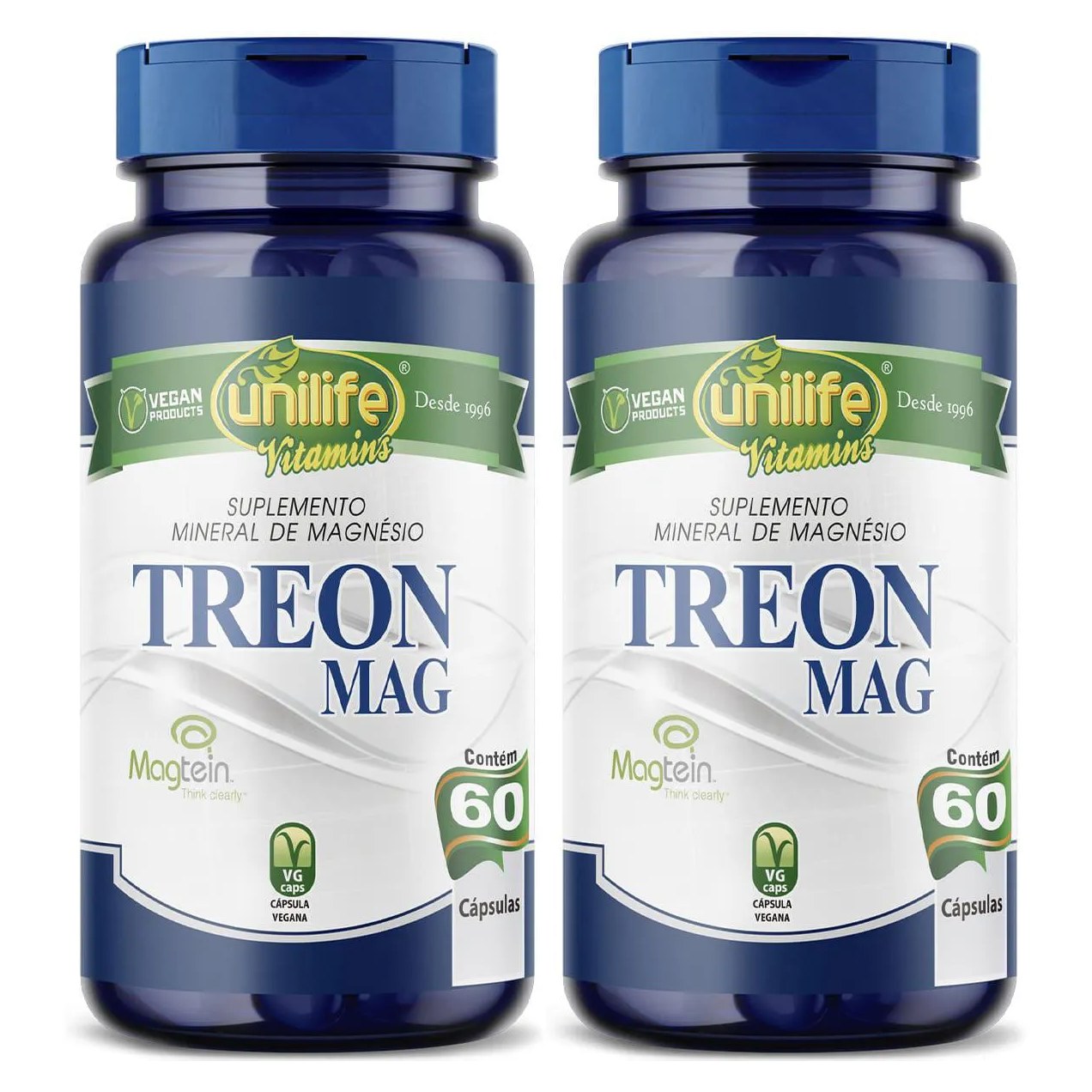 Magnésio Treonato Treon Mag 2 X 60 cápsulas Unilife