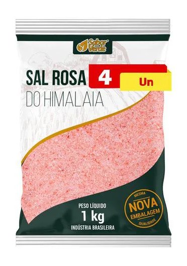 Sal do Himalaia 4 X 1kg Sabor Verde