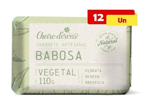 Sabonete de Babosa 12 X 110g Cheiro de Ervas
