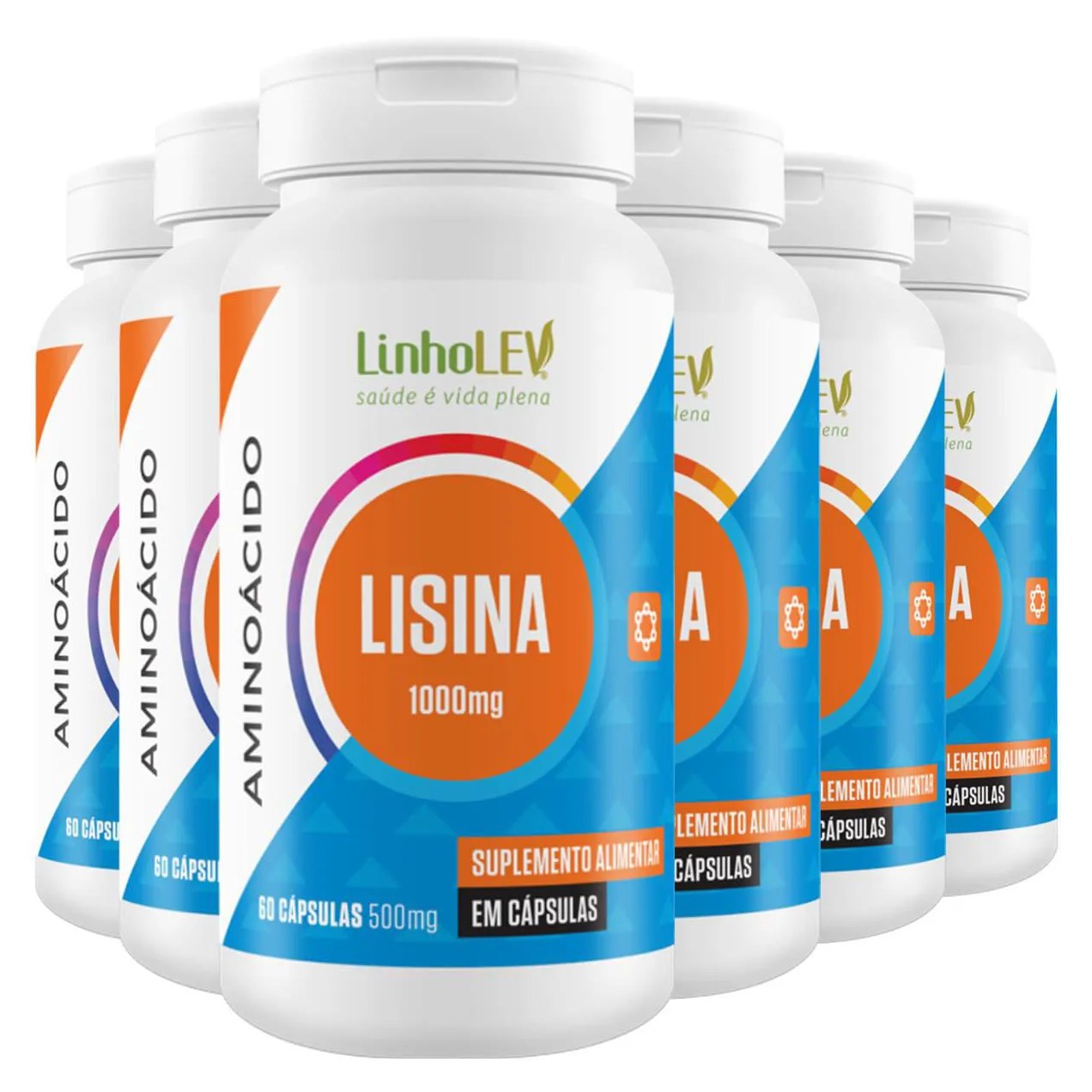 Lisina 6 X 60 cápsulas Linho Lev