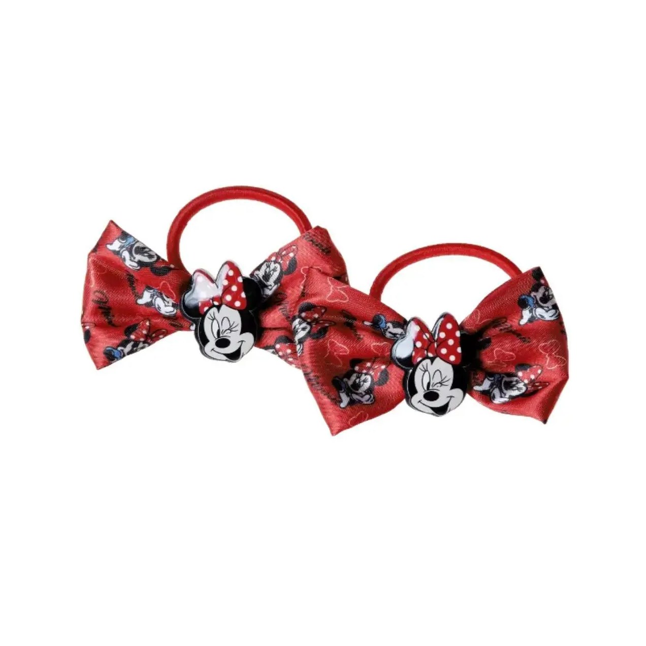 Kit com 2 Elásticos para Cabelo Red Laço Disney Minnie Marco Boni 8548