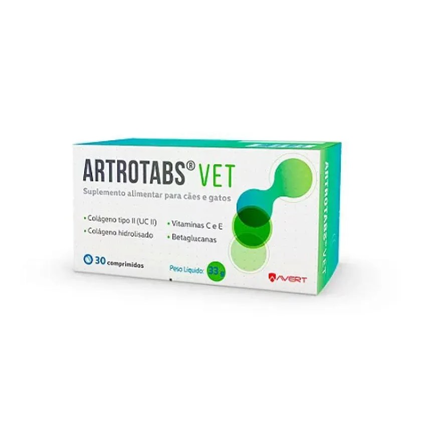 Artrotabs Suplemento Alimentar para Cães a Gatos 33g - 30 Comp