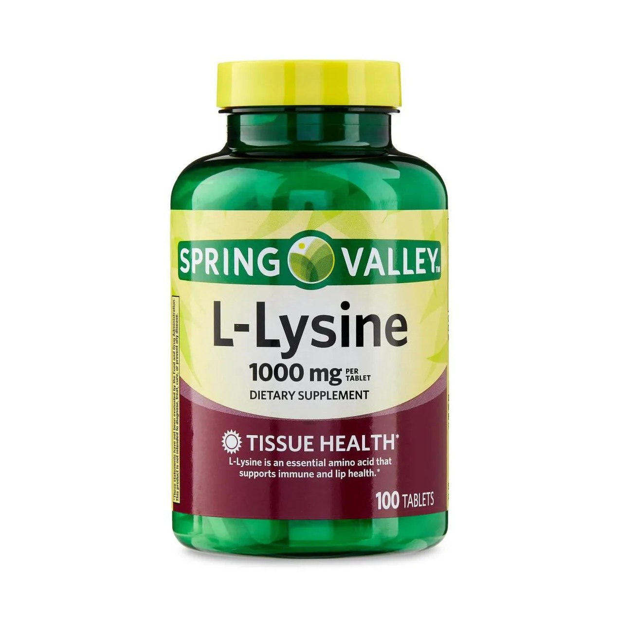 Lisina 1000 Mg 100 Tabletes - Spring Valley