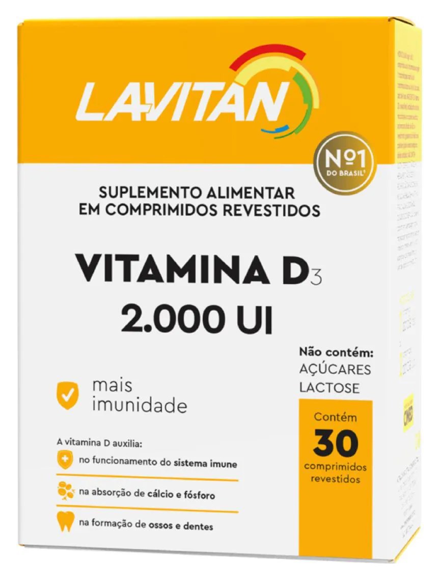 Lavitan Vitamina 3D 2.000UI 30 comprimidos - Cimed