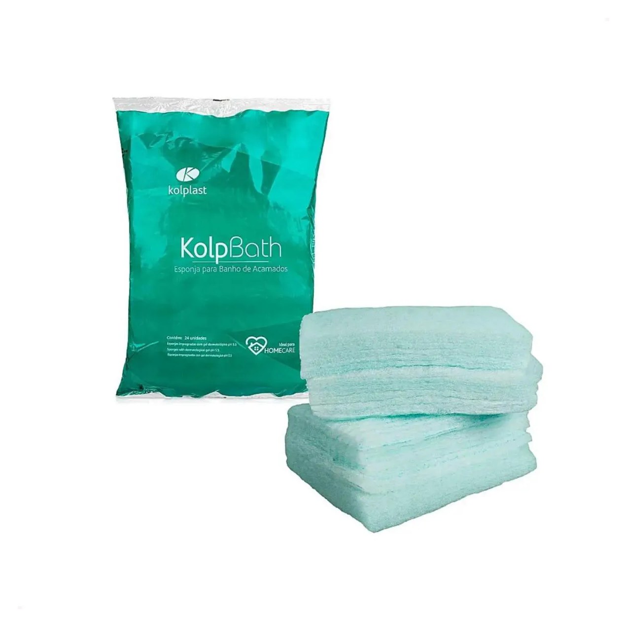 Esponja para Banho no Leito - Kolbath - em Poliéster. 1 Unid