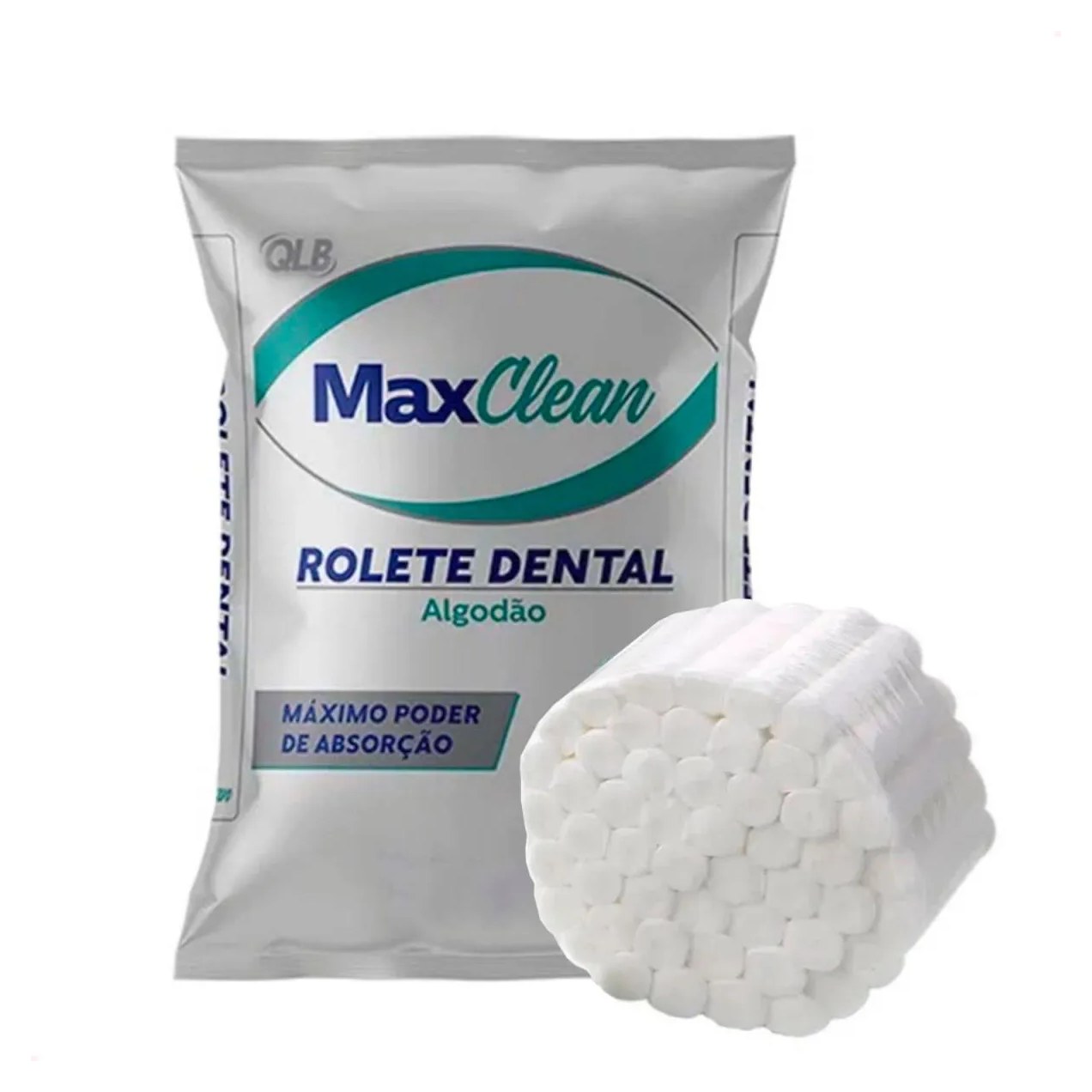 Kit com 10 Algodão Rolete Dental Pacote com 100 Uni Maxclean