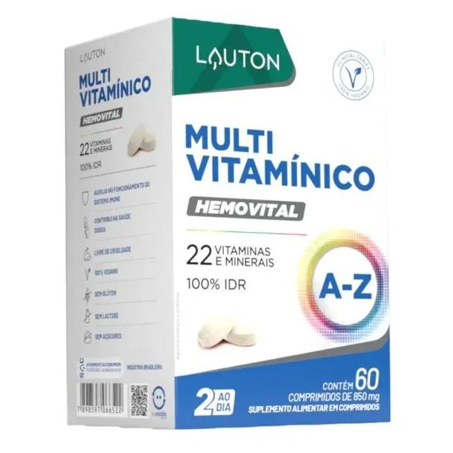 Hemovital (multivitamínico) 60 comprimidos - Lauton