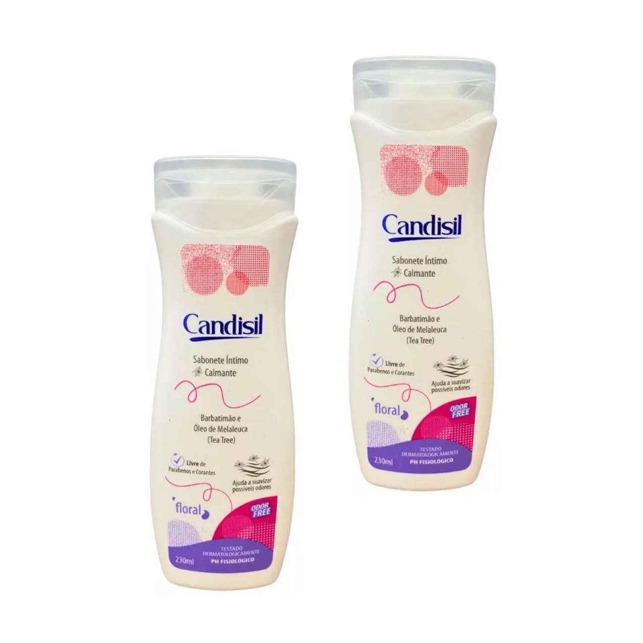 Kit 2un Sabonete Liquido Íntimo Calmante Candisil 230ml Únicos
