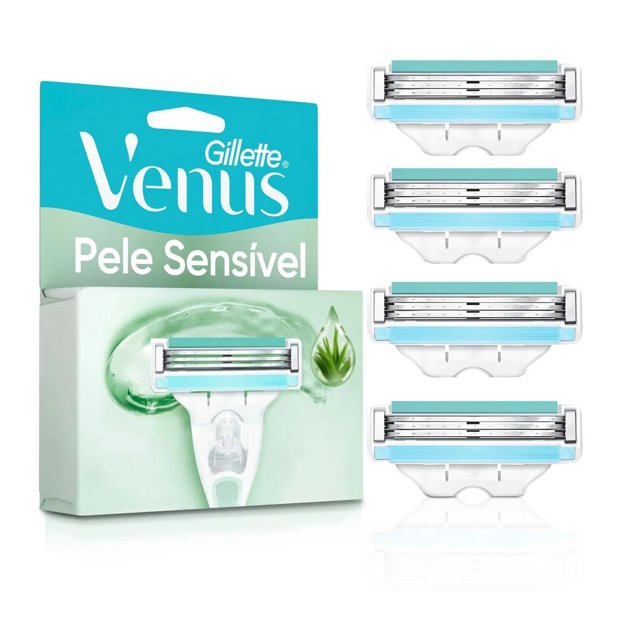 Carga para Aparelho de Depilar Gillette Venus Pele Sensível 4 unidades