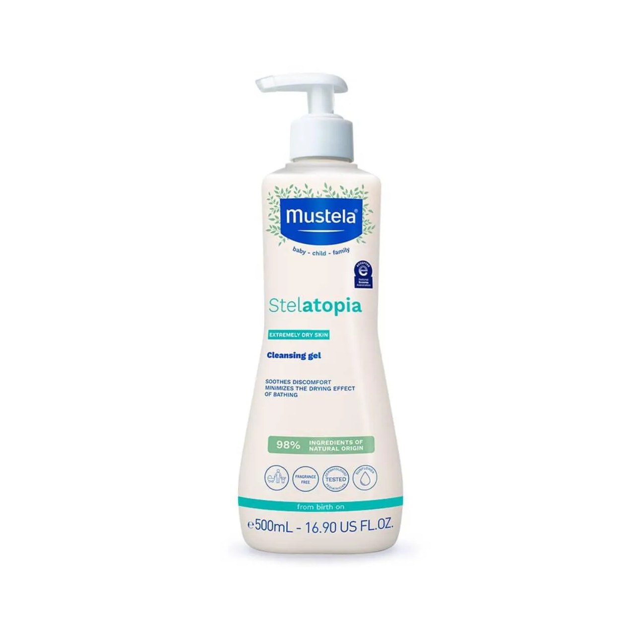 Gel Lavante Mustela Stelatopia Pele Seca e Extemamente Ressecada 500ml