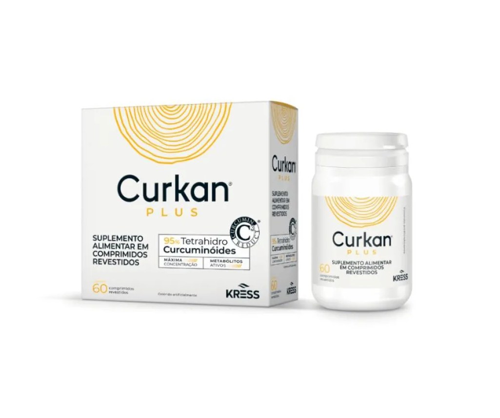 Curkan Plus Suplemento Alimentar de Cúrcuma Kress 60Cpr