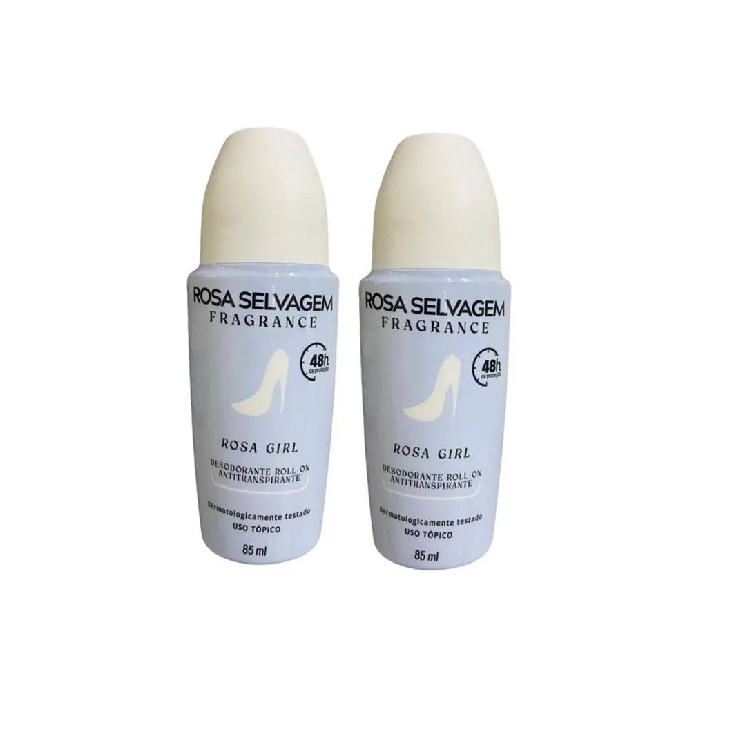 Kit 2 Desodorante Roll-on Rosa Girl 85ml Rosa Selvagem