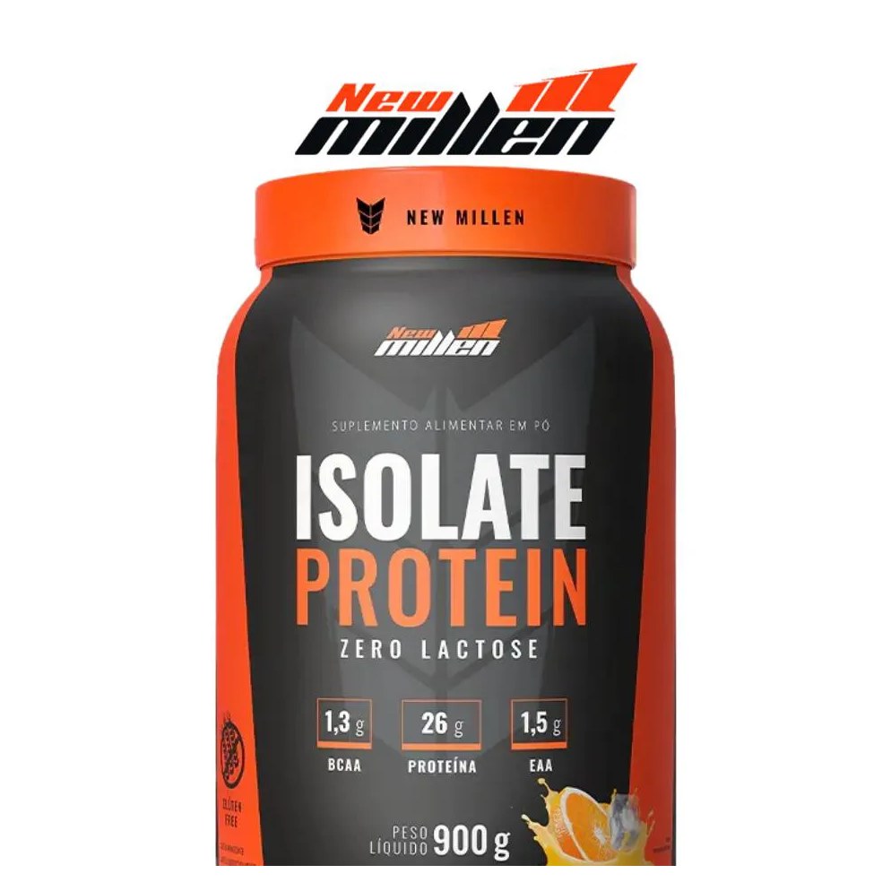 Isolate Proteina da Carne New Millen 900g - Sabor Orange Juice