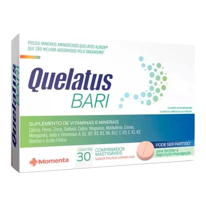 Suplemento Alimentar Quelatus Bari 30 comprimidos - Momenta
