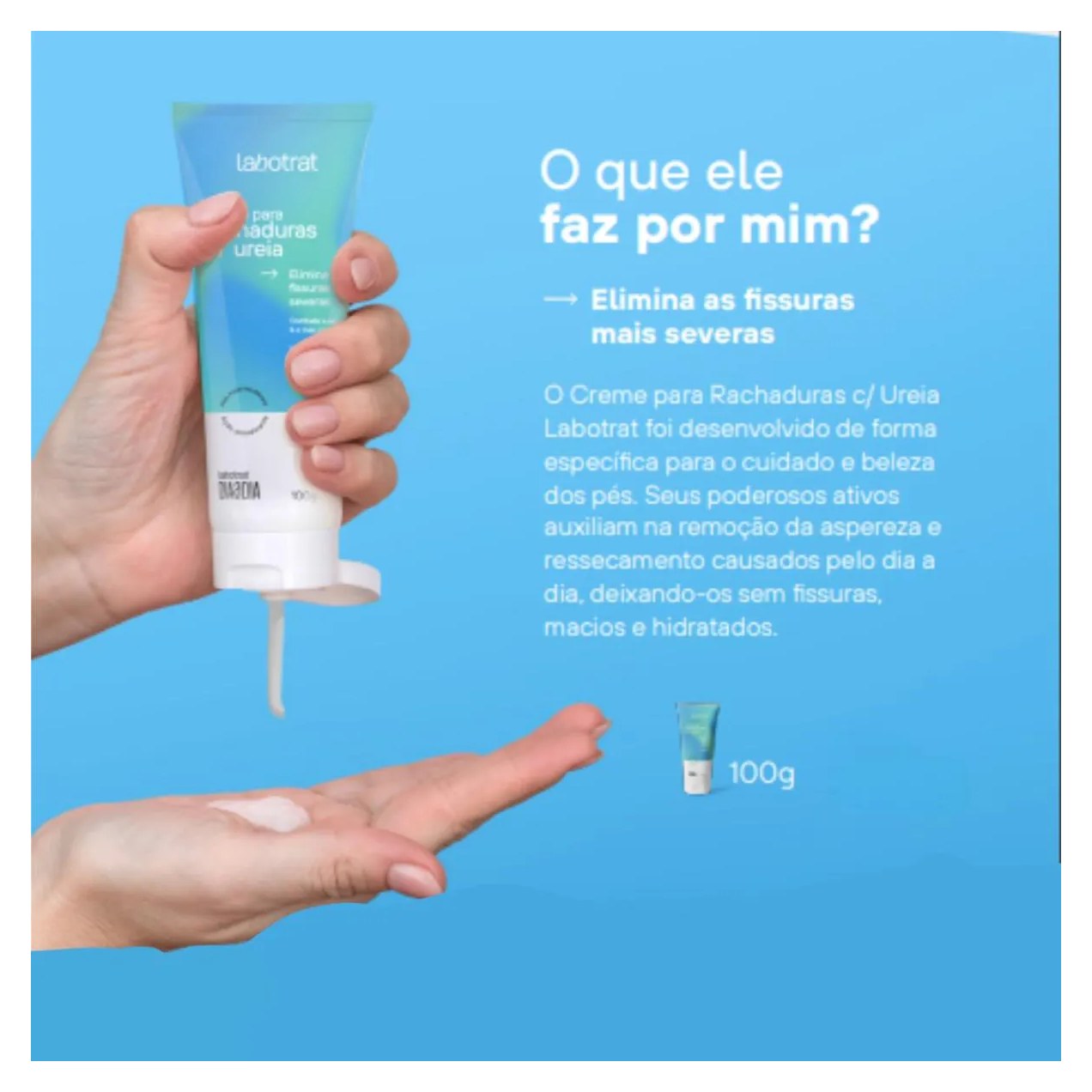 CREME DE RACHADURAS UREIA HIDRATAçãO REGENERA LABOTRAT 100G