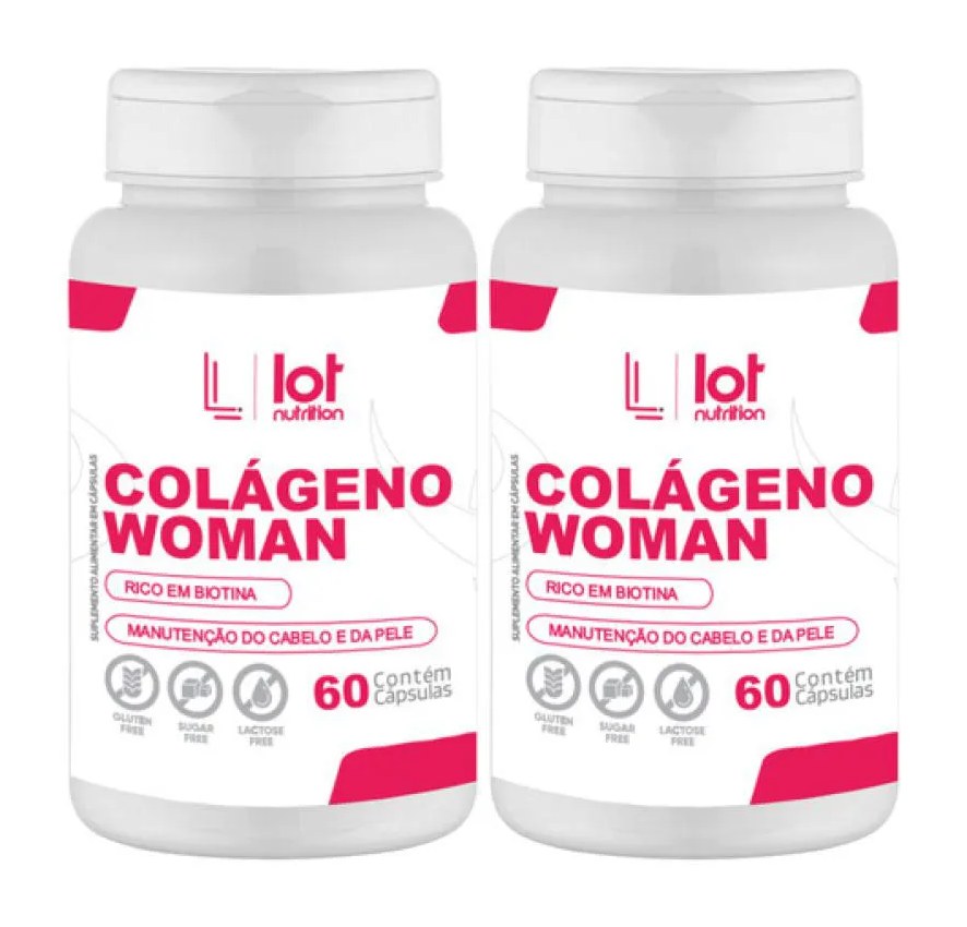 Kit 2un Colágeno Woman 60 cápsulas sem Sabor
