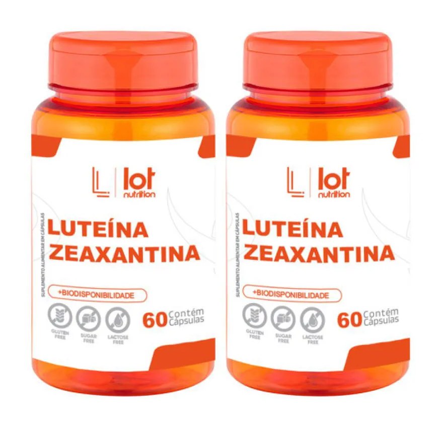 Kit 2un Zeaxantina 3mg Luteína 20mg 60 cápsulas sem Sabor
