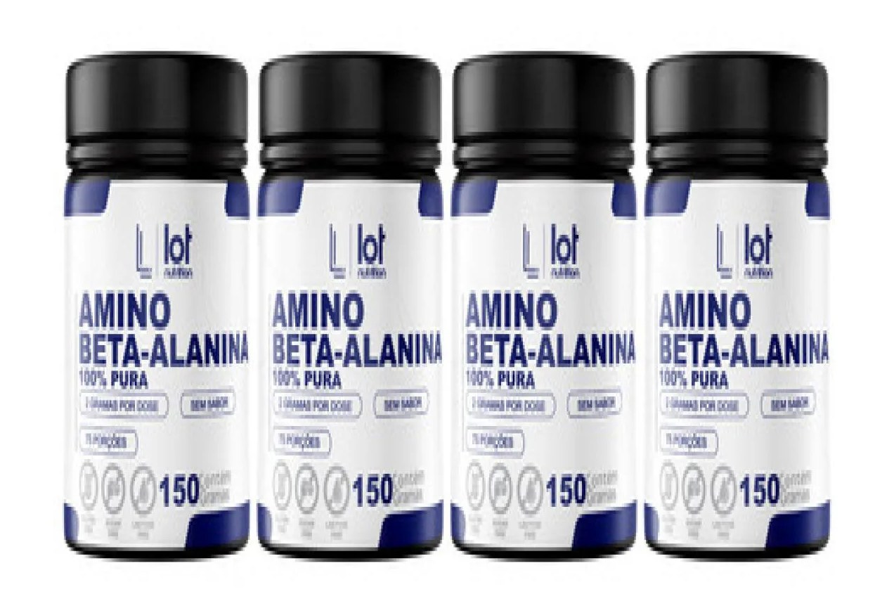 Kit 4un Beta Alanina 150g sem Sabor