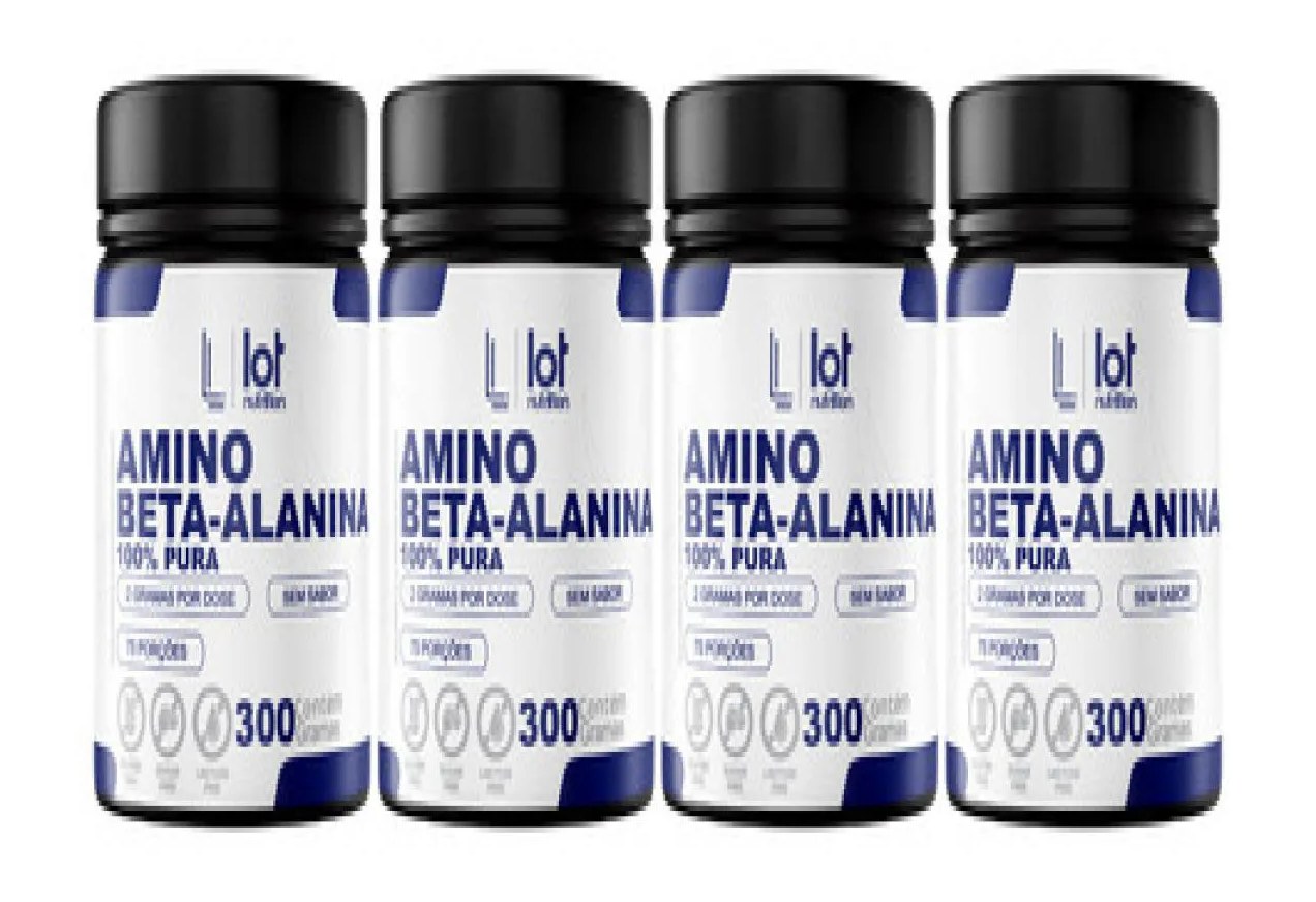 Kit 4un Beta Alanina 300g sem Sabor