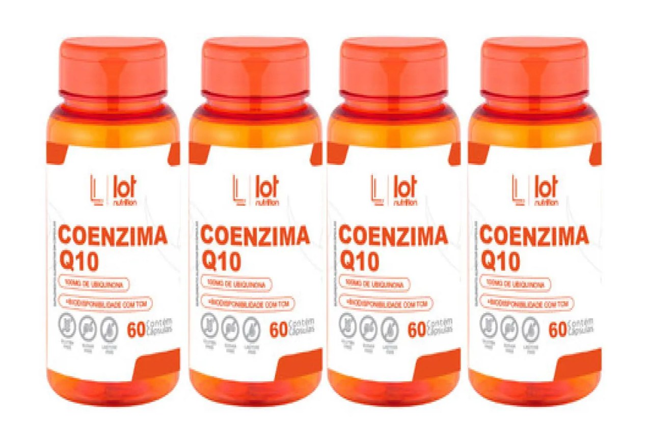Kit 4un Coenzima Q10 100mg 60 cápsulas sem Sabor