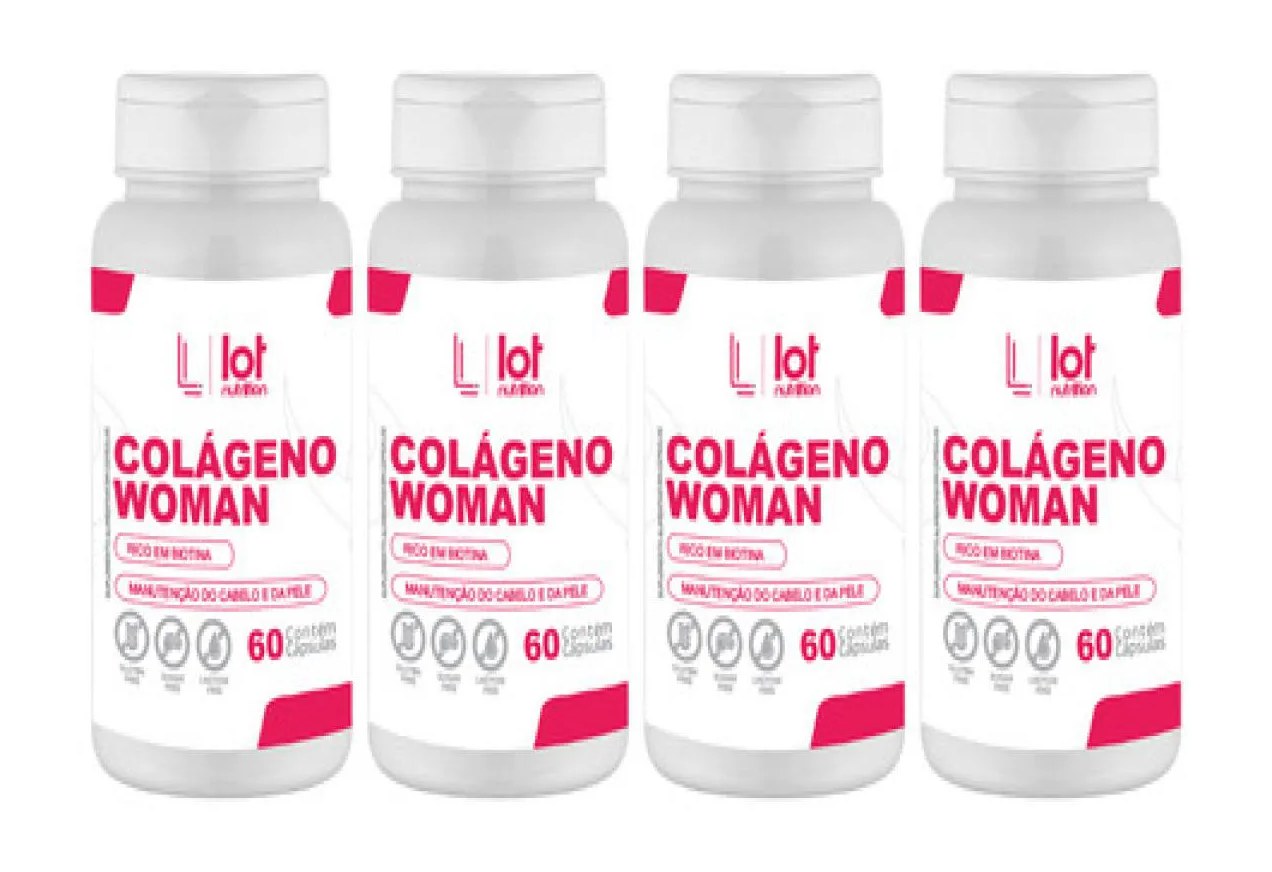 Kit 4un Colágeno Woman 60 cápsulas sem Sabor