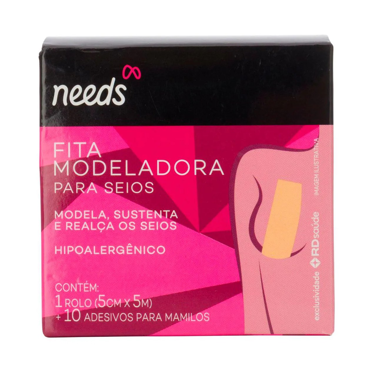 Fita Modeladora para Seios Needs 1 Rolo + 10 Adesivos para Mamilos