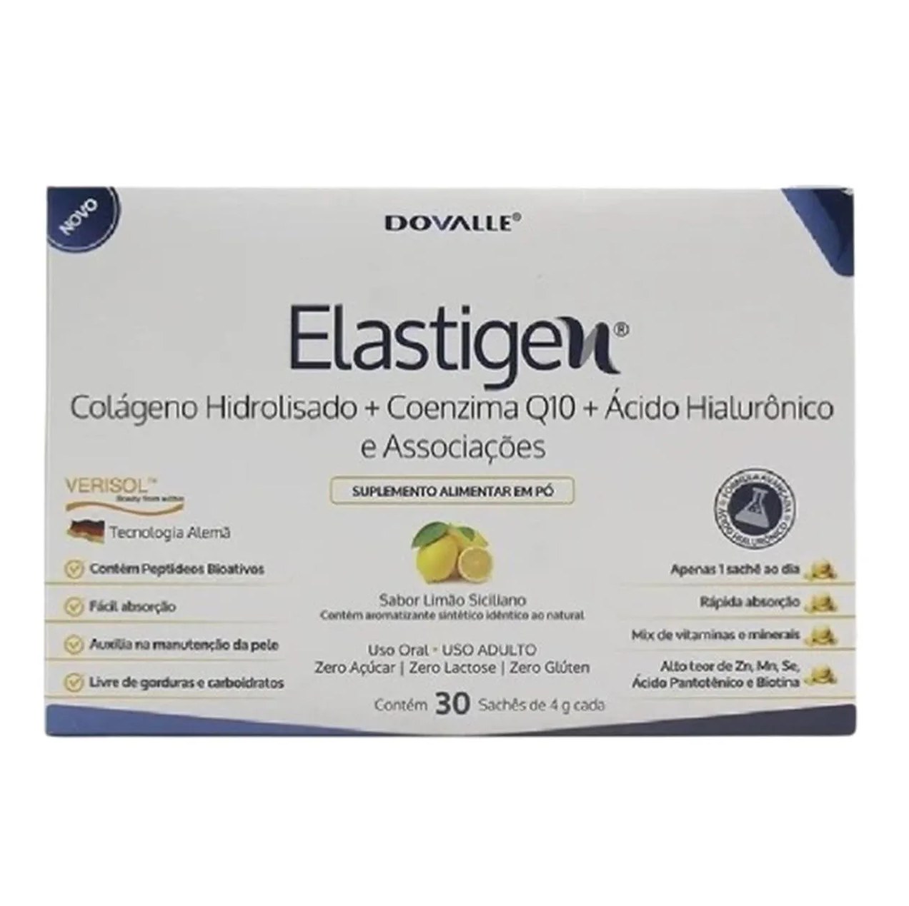 SUPLEMENTO ALIMENTAR ELASTIGEN C/ 30 SACHêS DE 4G - DOVALLE