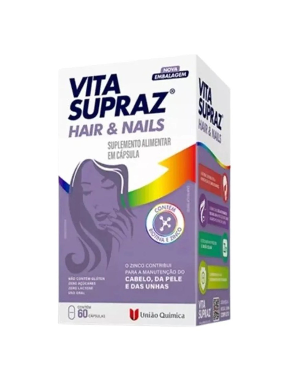 Suplemento Vita Supraz Hair e Nails 60 cápsulas - União Química