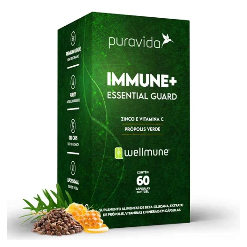 Immune + Essential Guard - Pura Vida 60 cápsulas - Wellmune