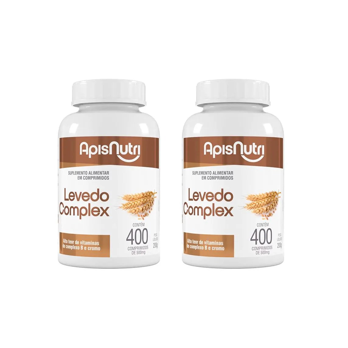 Kit 2 Levedo Complex 400 comprimidos 500mg – Apisnutri