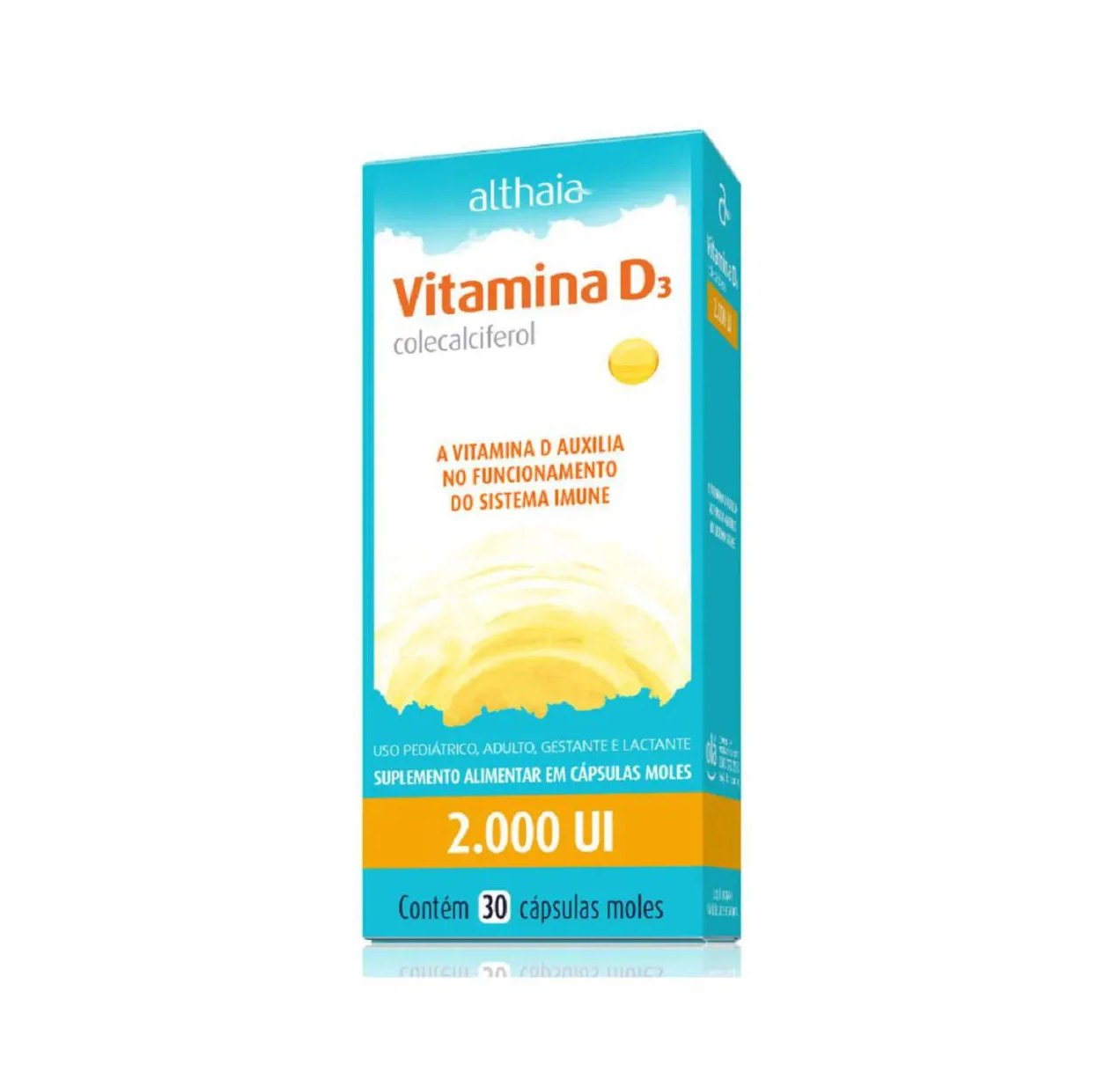 Vitamina D3 2000ui 30 cápsulas Gel - Althaia