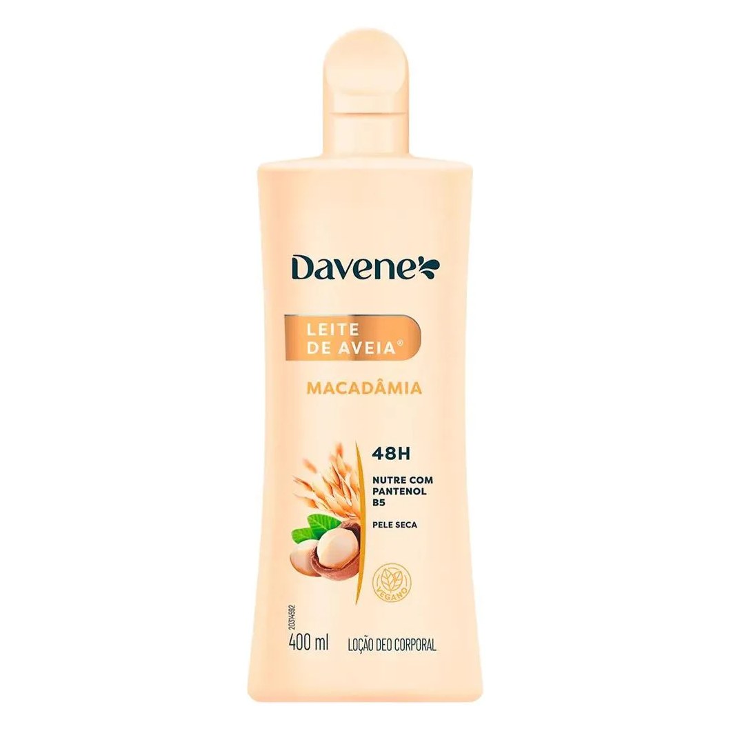 Hidratante Corporal Leite de Aveia e Macadamia 400ml Davene