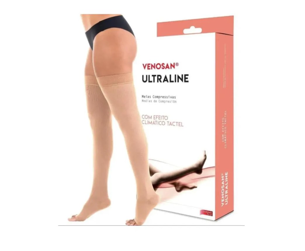 Meia de Compressão Ultraline 4000 20-30 Mmhg 7/8 Agh Meia Coxa Bege - Venosan G