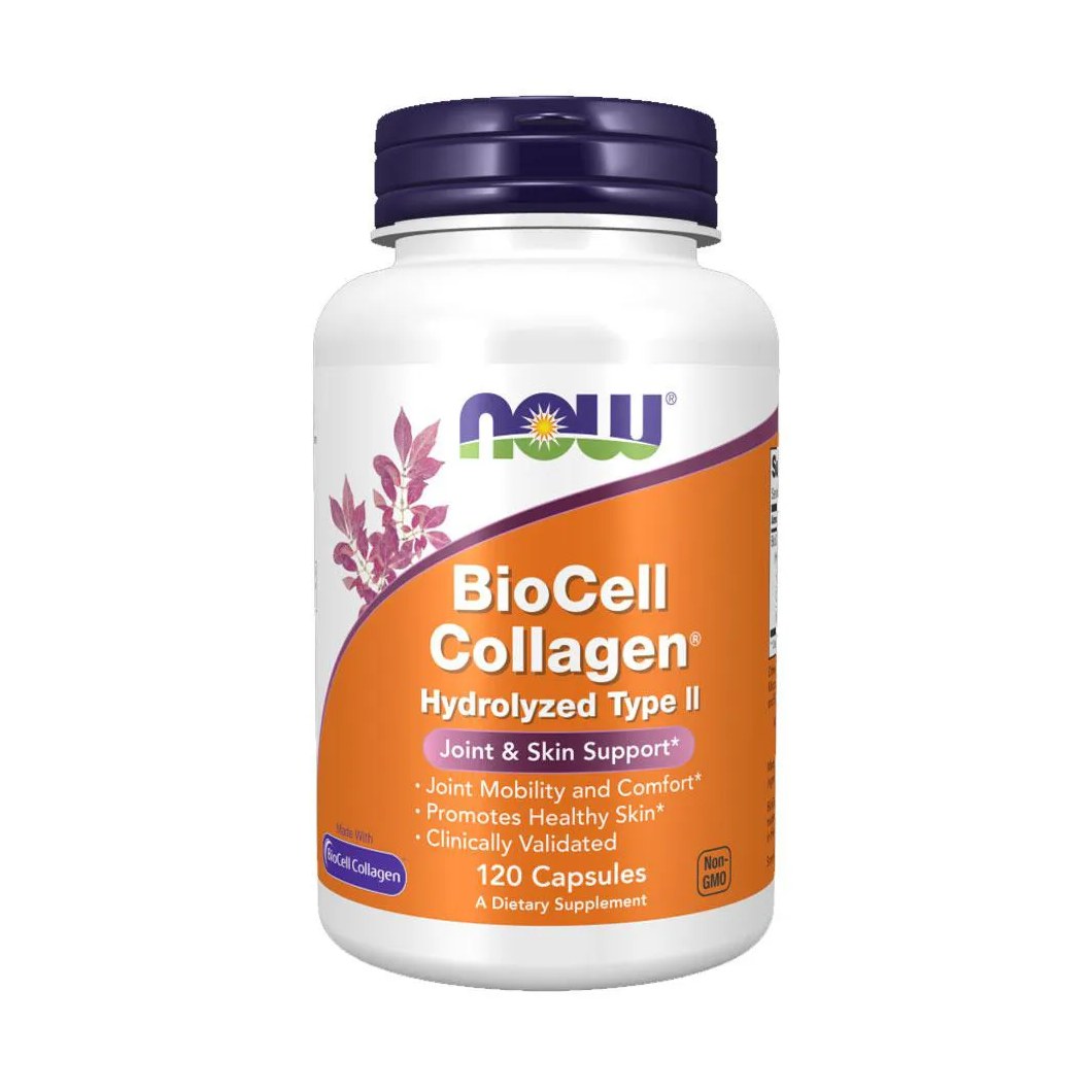 Colágeno Biocell Hydrolyzed Tipo2 Now Foods 120Cáp Importado
