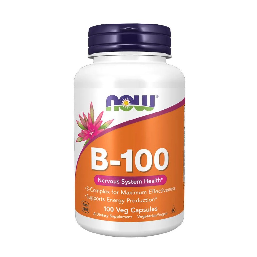 Vitamina B-100 Now Foods Complexo B 100Cáps Importado