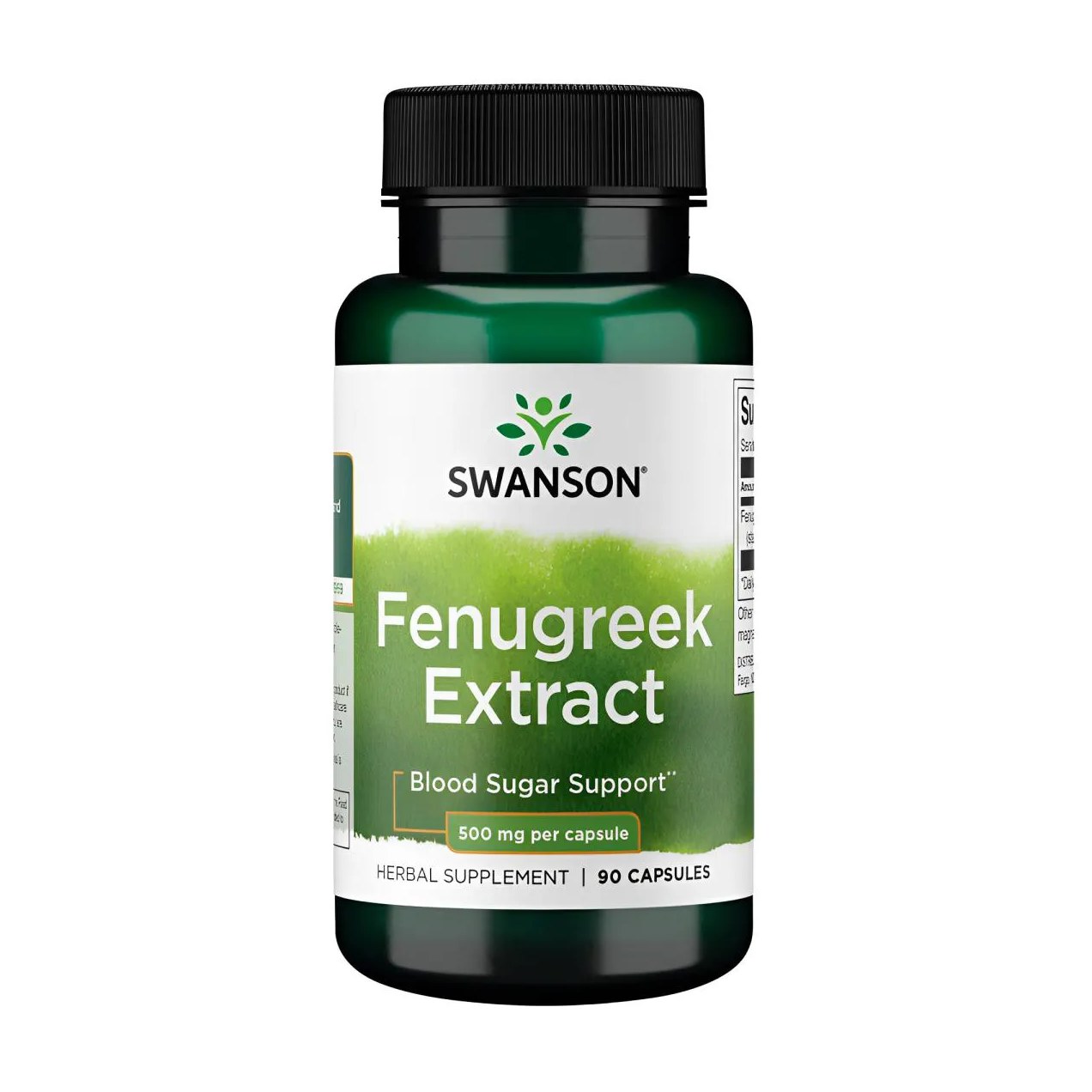 Extrato Feno Grego 500mg Swanson 90 Cápsulas Importado