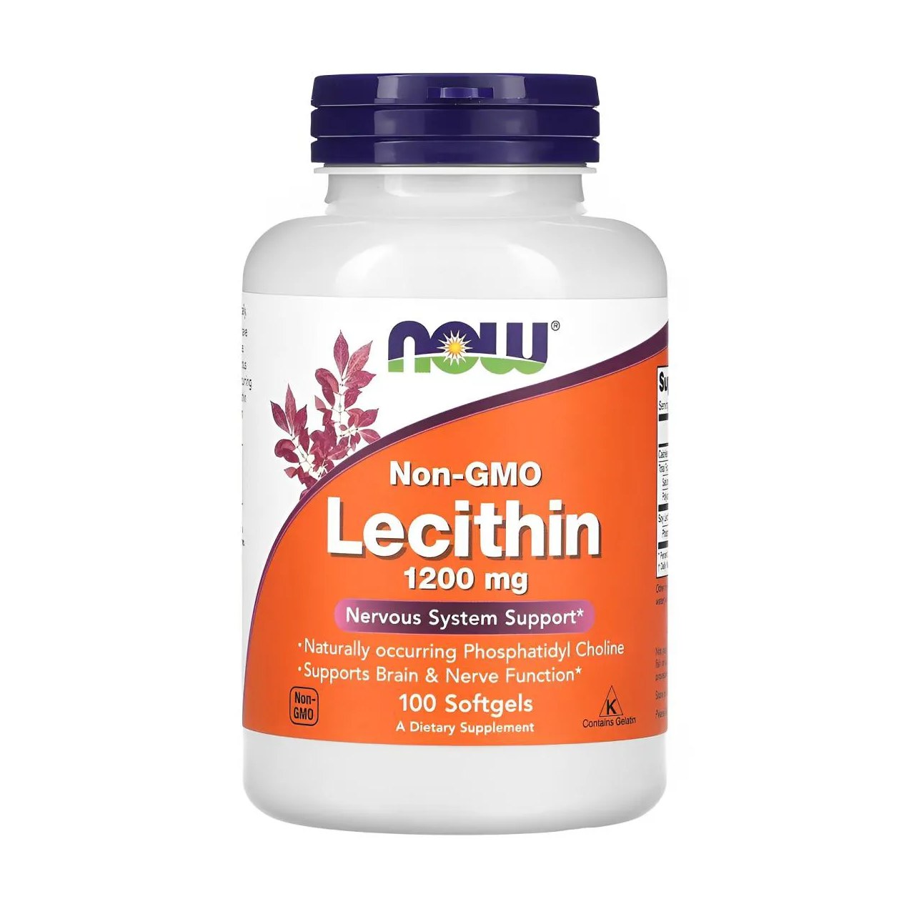 Lecitina Lecithin 1200mg Now Foods 100Cap Softgels Importado