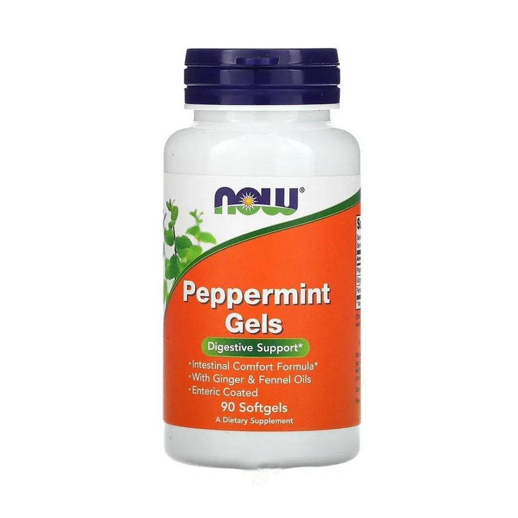 Géis de Hortelã Pimenta Now Foods 90 Cáps Softgels Importado