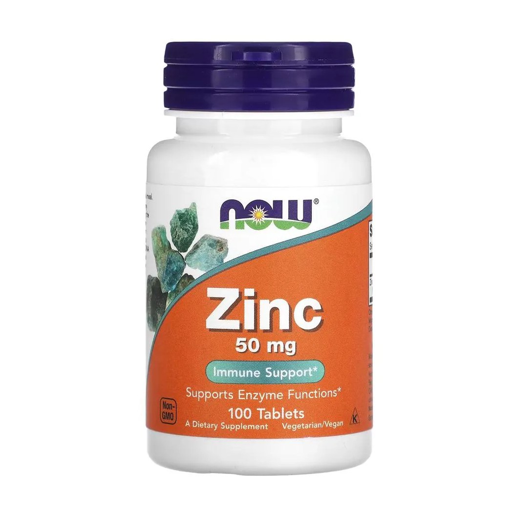 Gluconato de Zinco 50mg Now Foods 100 Tablets Importado