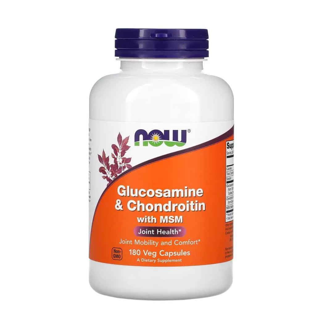 Glucosamina Condroitina e Msm Now Foods 180 Cáps Importado
