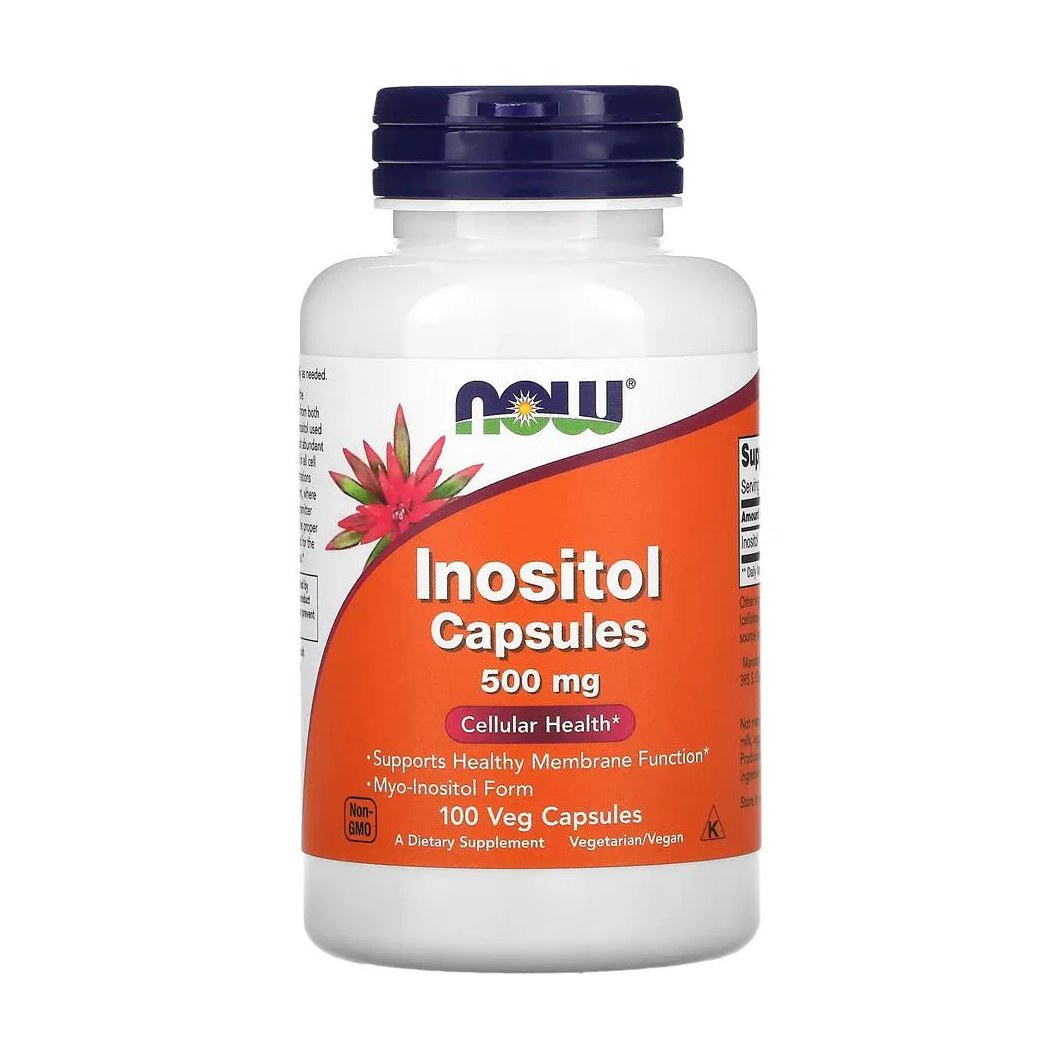 Inositol 500mg Now Foods 100 Veg Cápsulas Importado