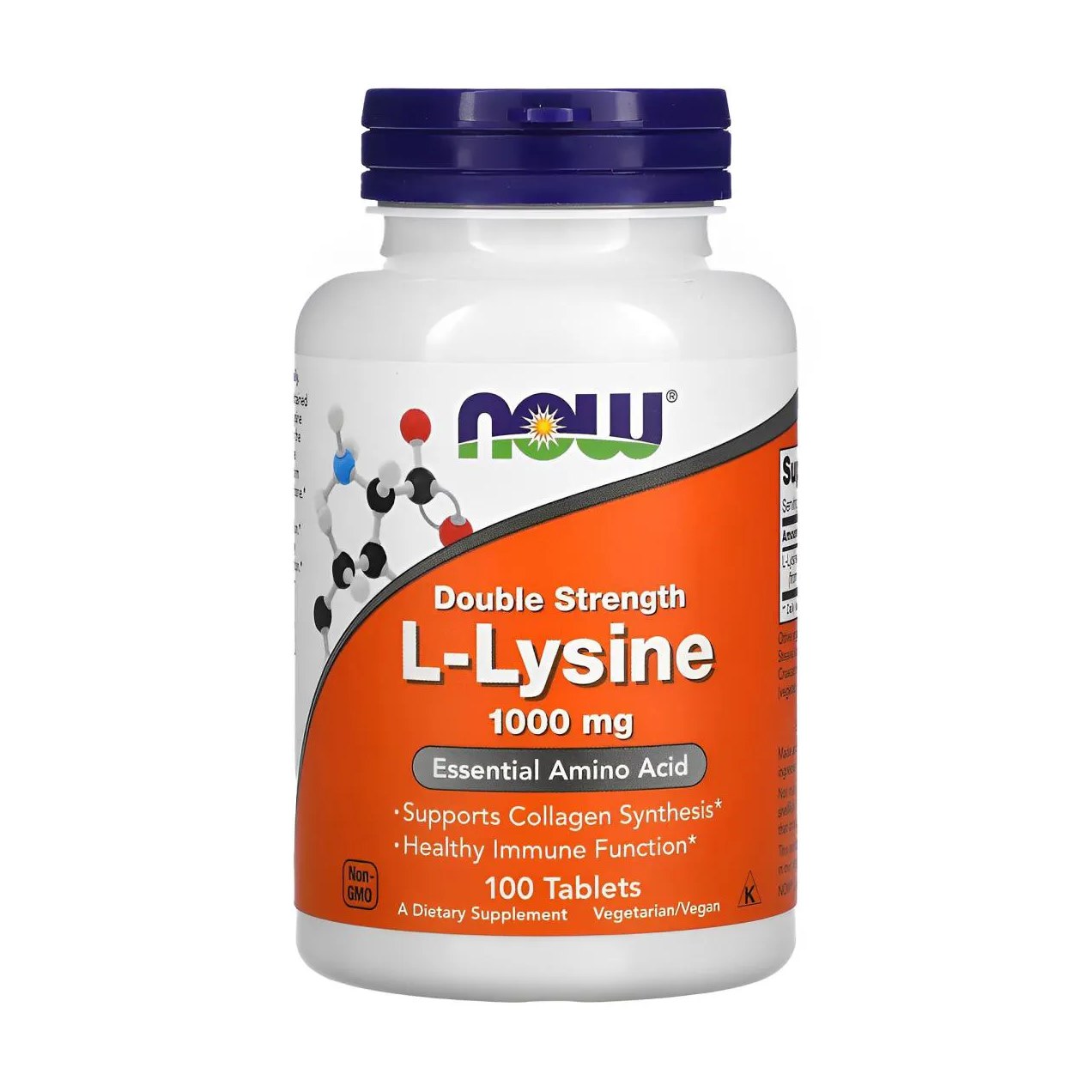 L Lisina Dupla Força 1000mg Now Foods 100 Tabs Importado