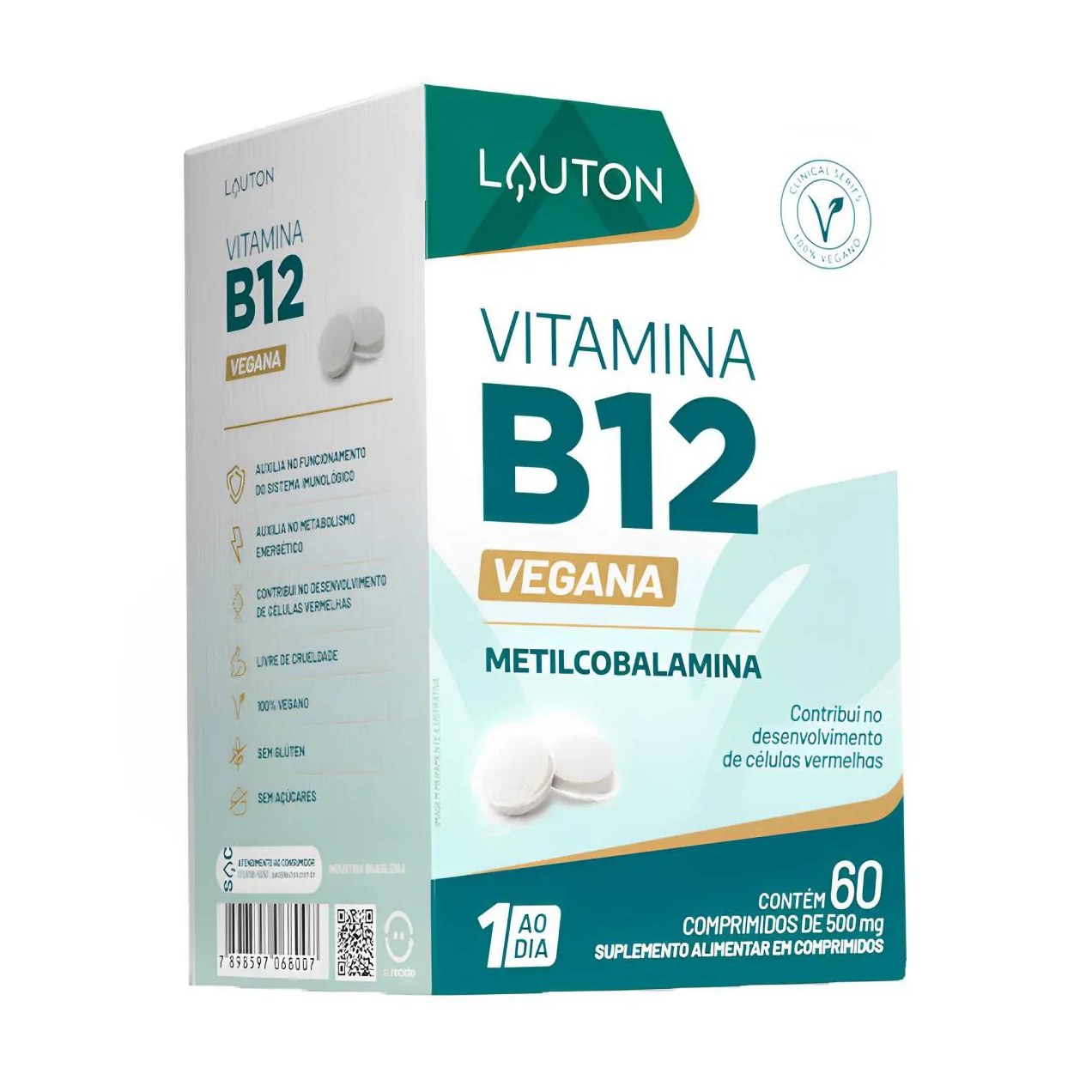 Vitamina B12 Lauton Metilcobalamina 60 Comprimidos
