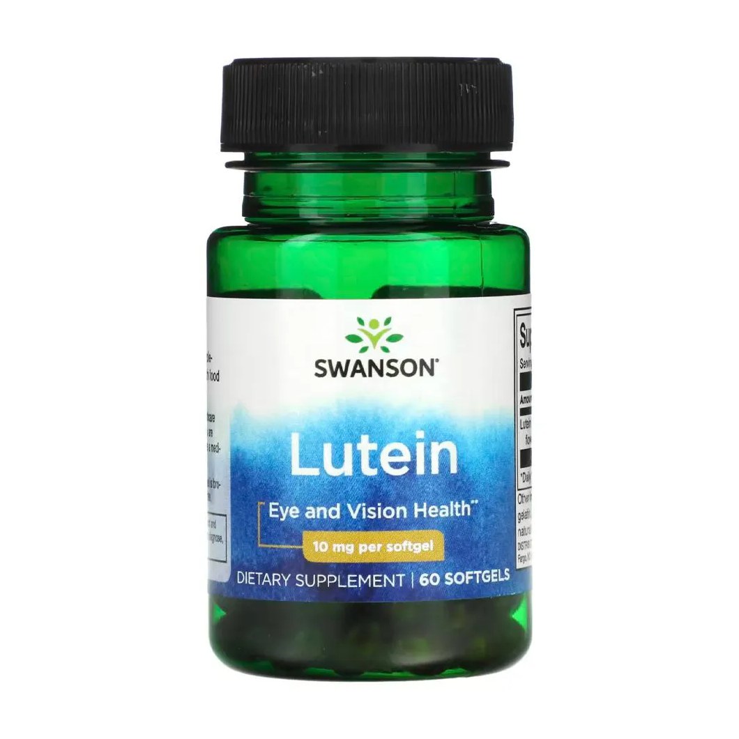 Luteína 10mg Swanson 60 Softgels Importado
