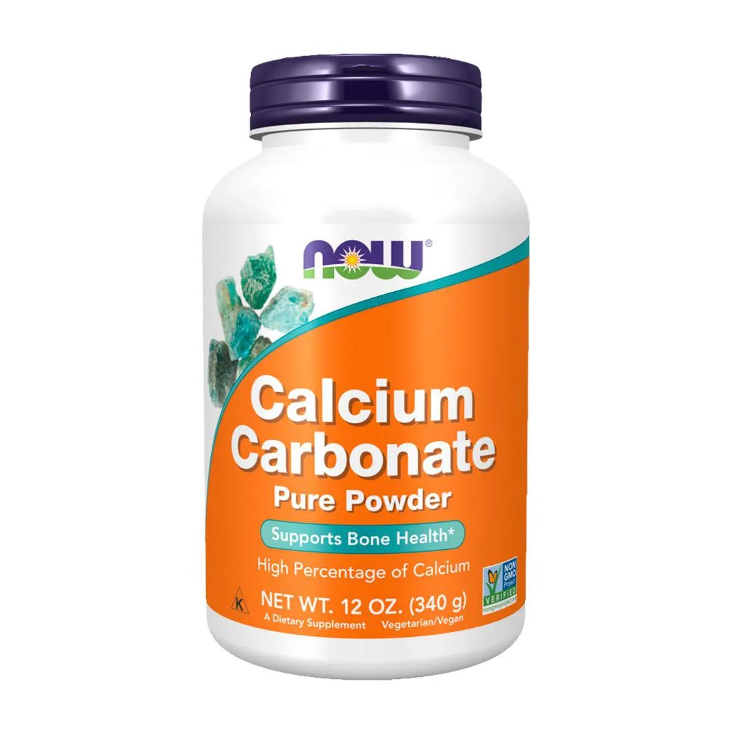 Carbonato Cálcio Pó Now Foods 340g Importado