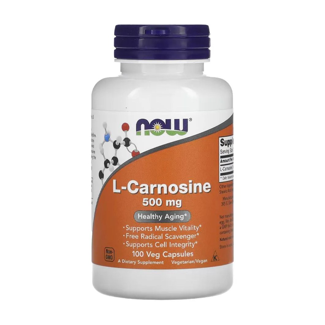 L-carnosina 500mg Now Foods 100 Cápsulas Importado