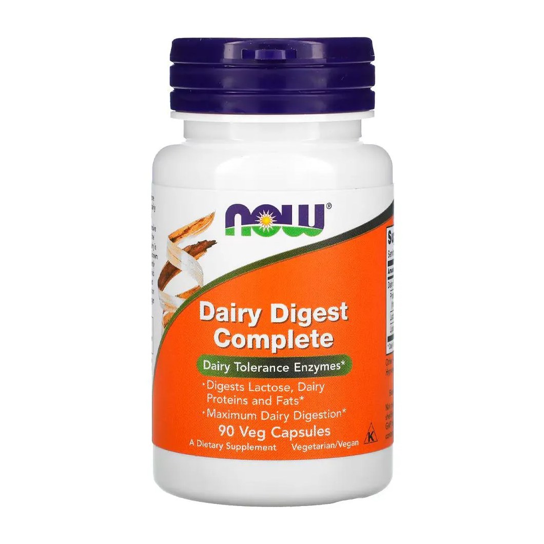 Dairy Digest Completo Now Foods 90 Cápsulas Importado