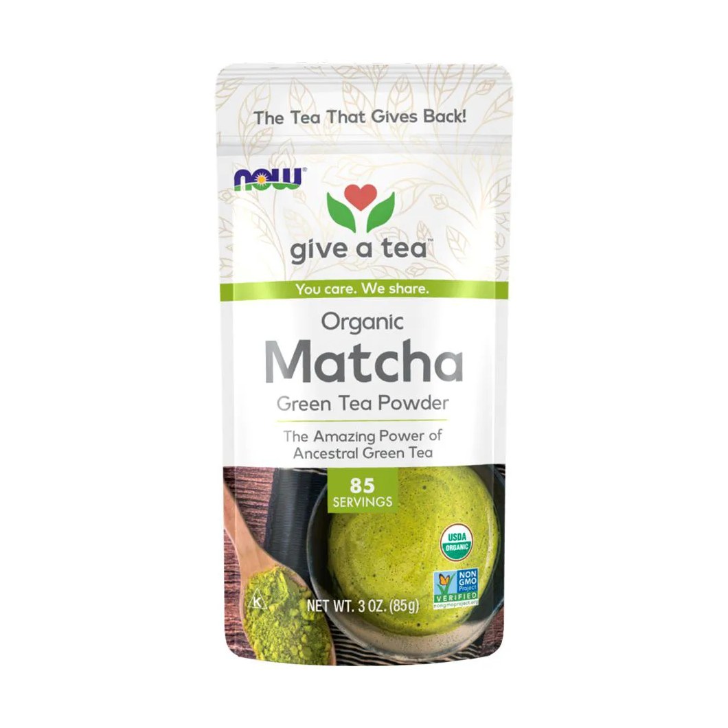 Chá Verde Matcha em Pó Now Foods 85g Orgânico Importado
