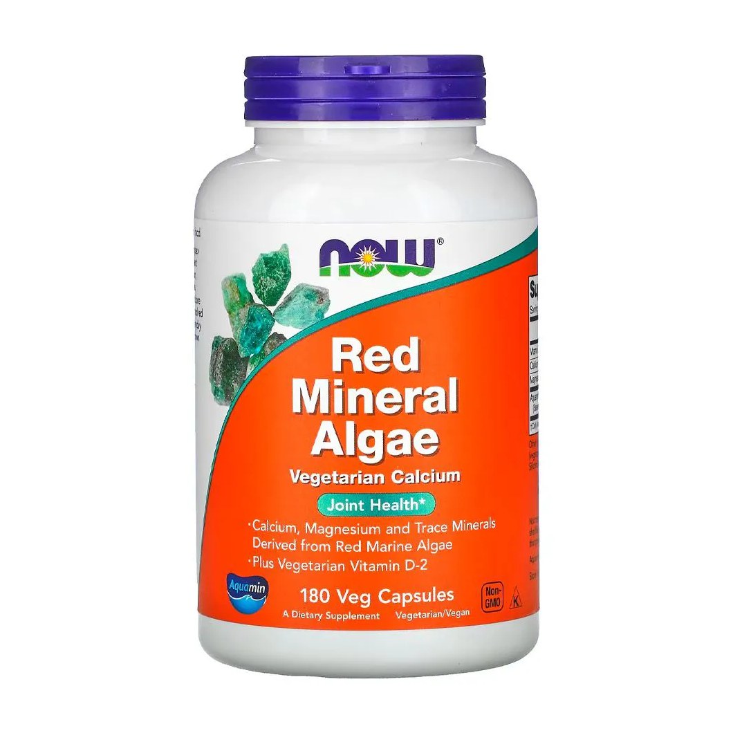 Minerais Algas Vermelhas Now Foods 180 Cáps Importado