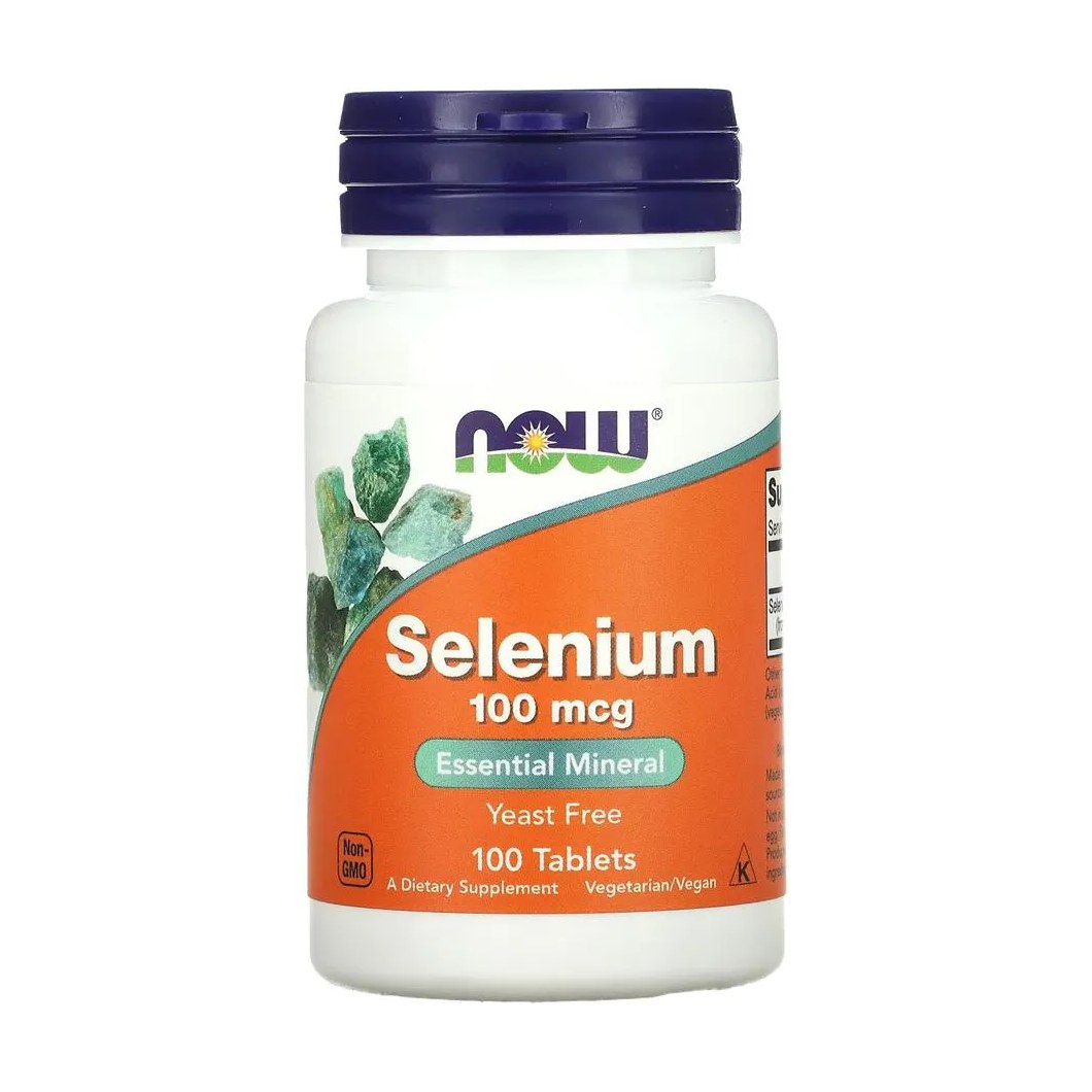 Selênio 100mcg Now Foods Selenium 100 Talets Importado